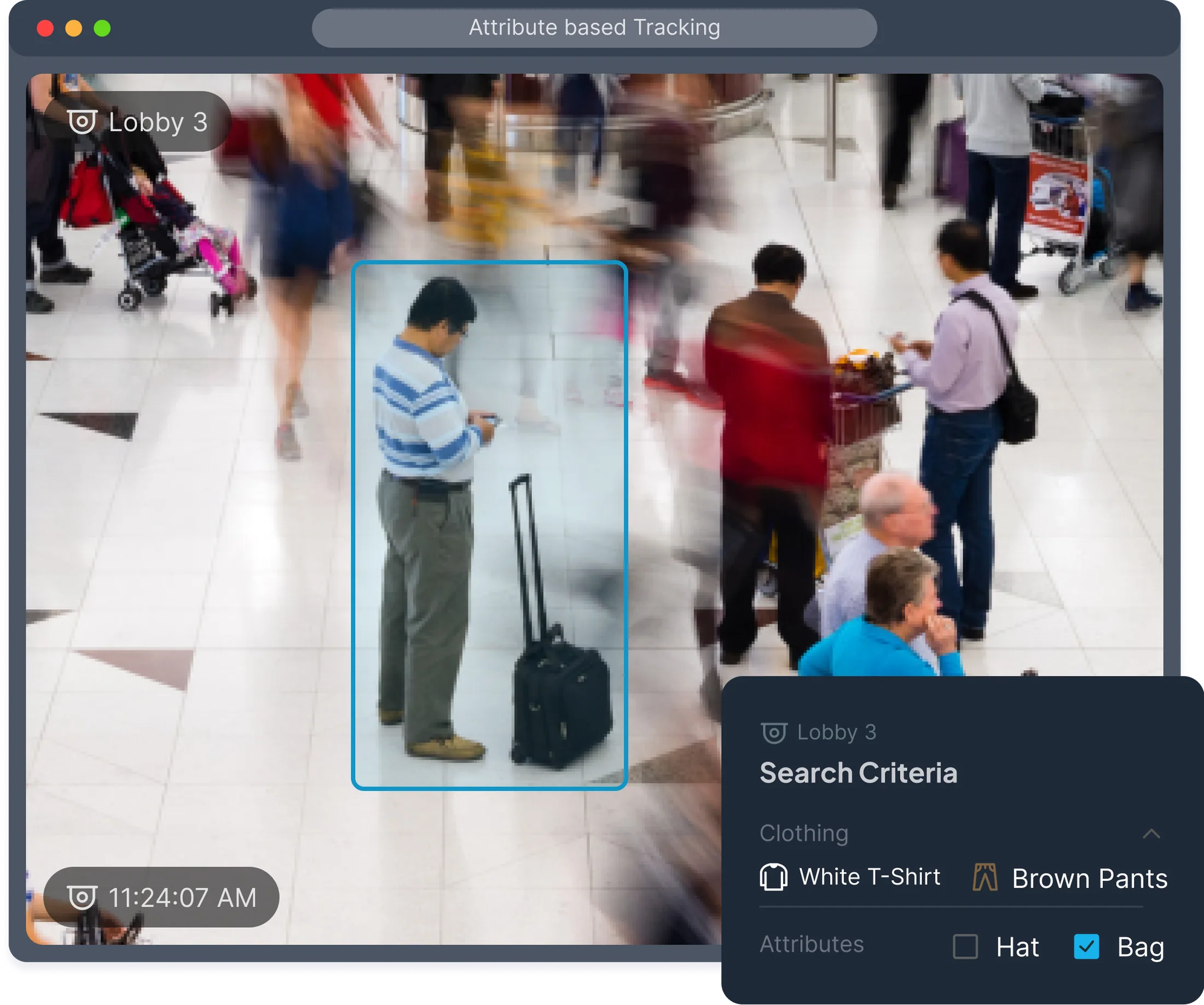 Attribute search across cameras